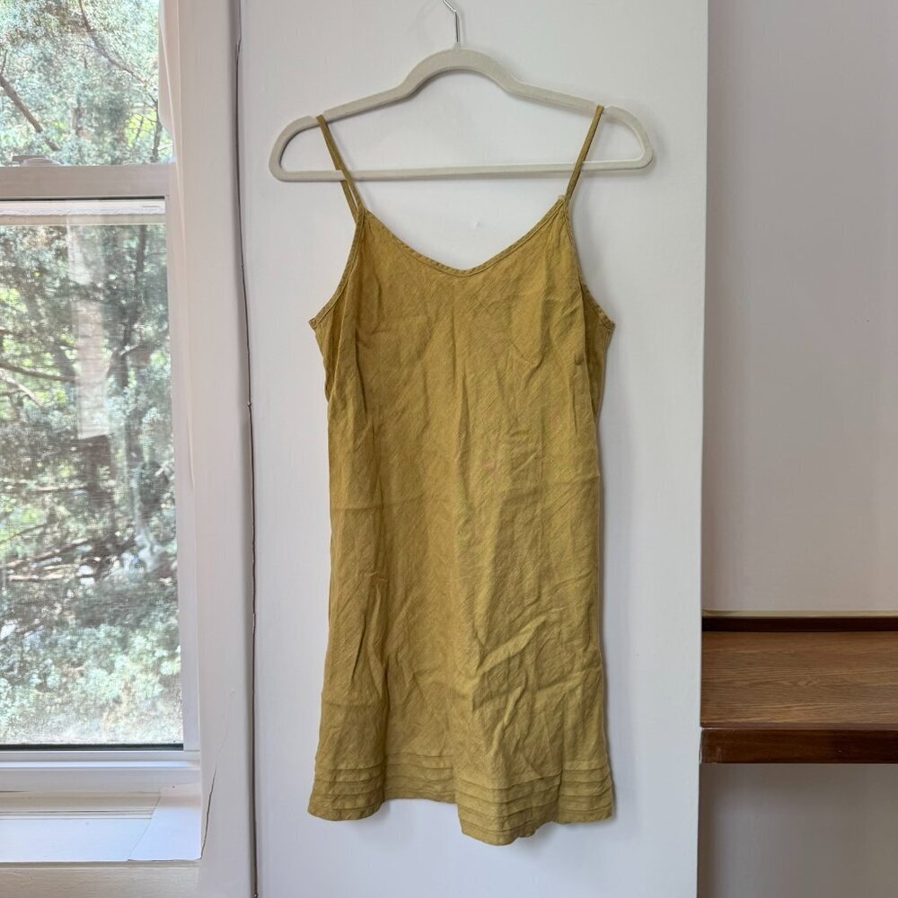 Homefrocks Linen Dress Mini Yellow Small 100% Linen